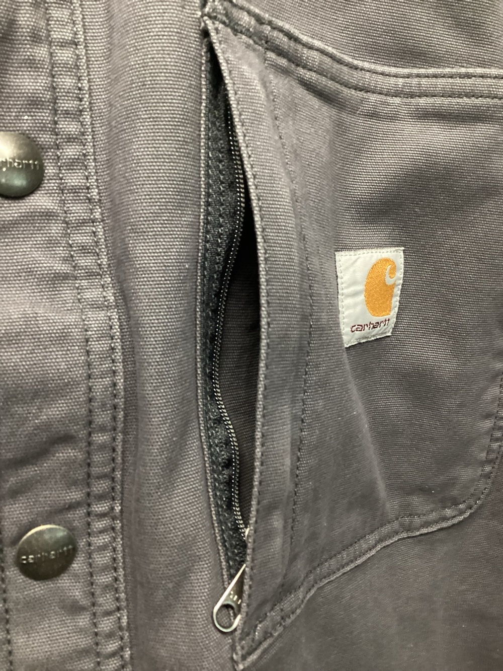 Carhartt Rugged Flex Rigby Shirt Jacket Dark Charcoal Gray Medium - Picture 3 of 9